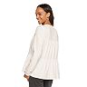 Women's Sonoma Goods For Life® Slubbed Tiered Long Sleeve Top