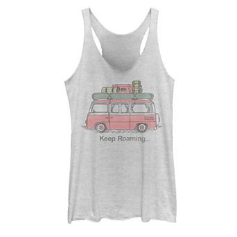 Juniors' "Keep Roaming" Bus Outline Tank Top