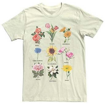 Juniors' Flower Chart Boyfriend Tee