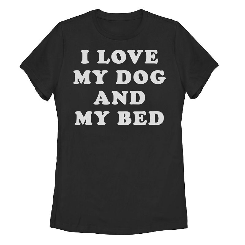 Juniors Fifth Sun I Love My Dog And My Bed Tee, Girls, Size: Small, 