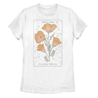 Juniors' California Poppy Tarot Tee