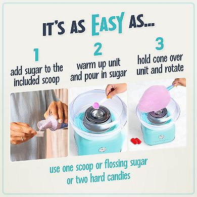 Nostalgia Electrics Classic Retro Hard & Sugar-Free Candy Cotton Candy Maker