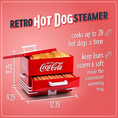 Nostalgia Electrics Large Coca-Cola Hot Dog Steamer