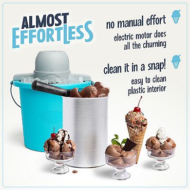 Nostalgia Electrics 4-qt. Electric Ice Cream Maker with Easy-Carry Handle