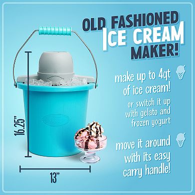 Nostalgia Electrics 4-qt. Electric Ice Cream Maker with Easy-Carry Handle