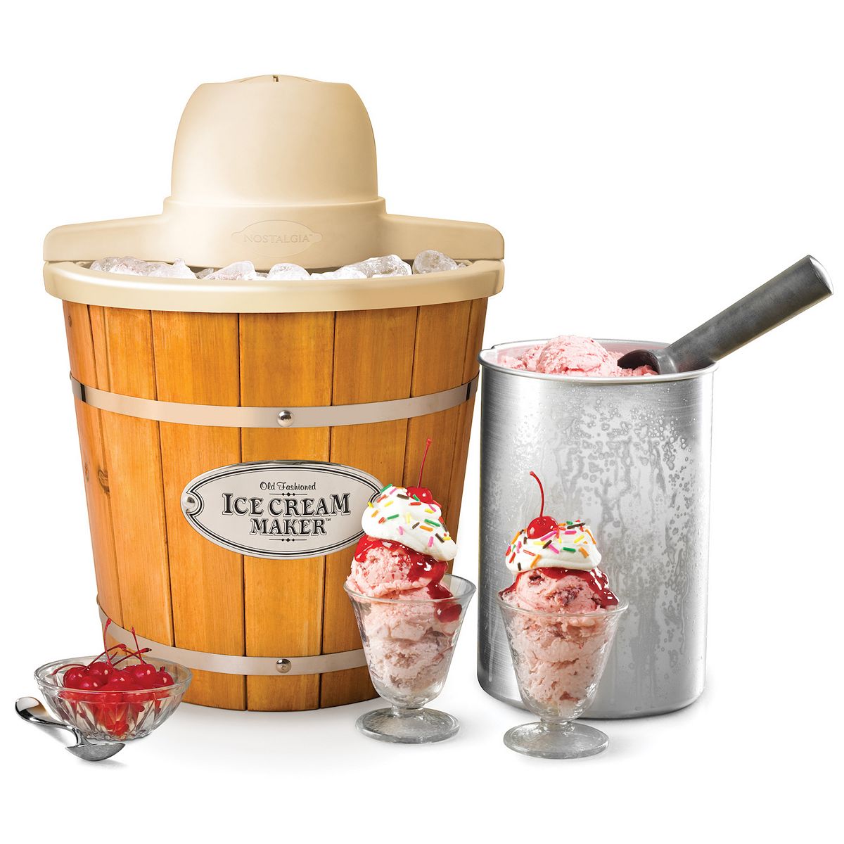 Nostalgia Electrics 4-qt. Electric Wood Bucket Ice Cream Maker
