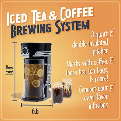 Nostalgia Electrics Cafe Ice 3-qt. Iced Coffee & Tea Brewing System