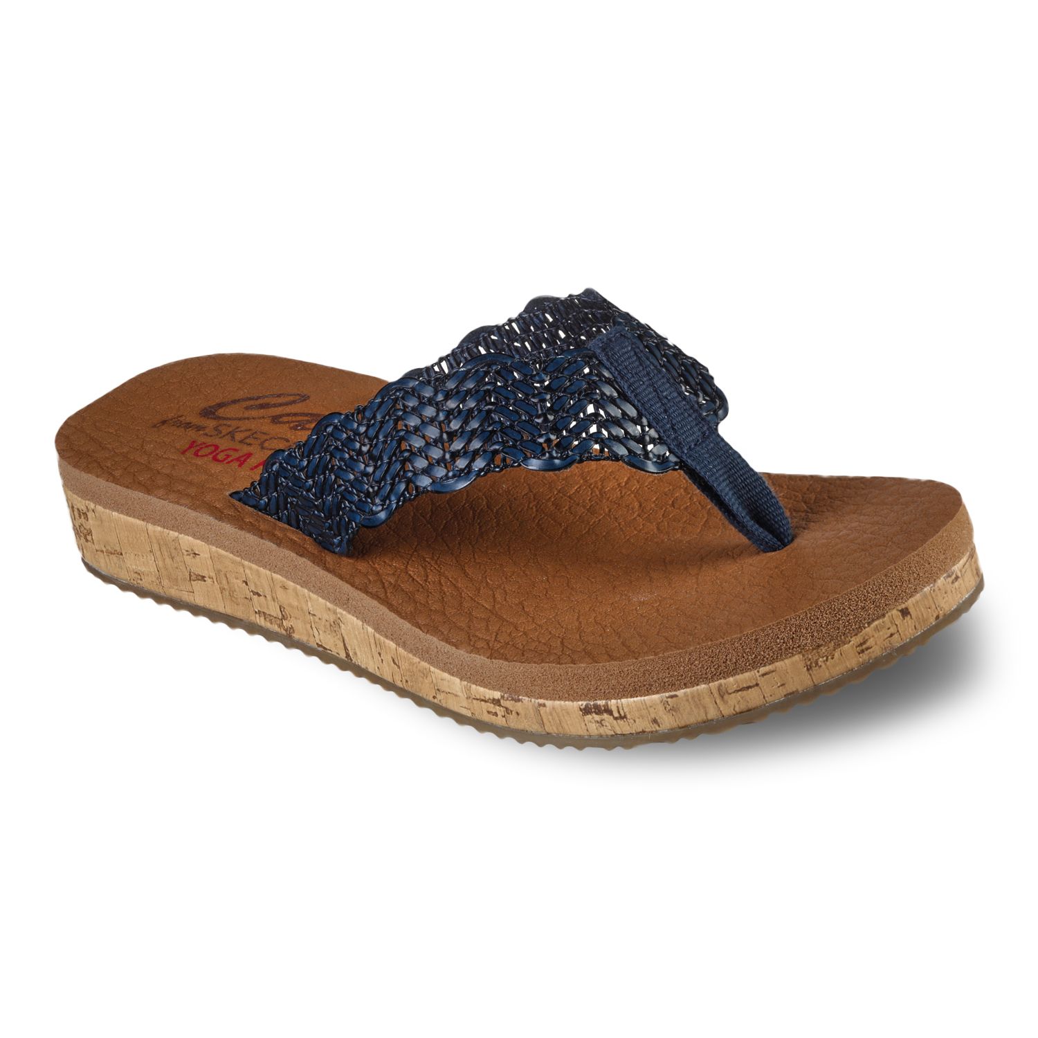 skechers wedge thong sandals