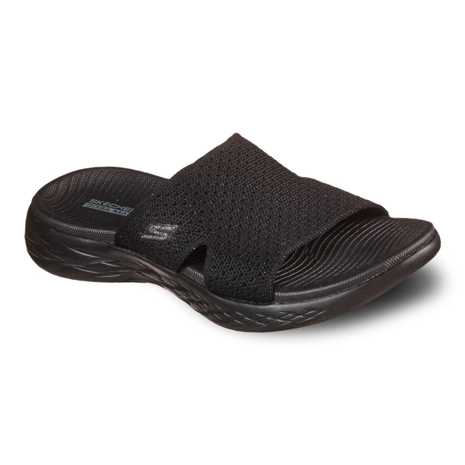 black skechers slides
