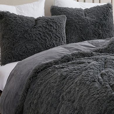 Sweet Home Collection Long Plush Shaggy Faux Fur Comforter Set with Shams