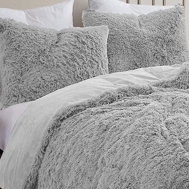 Sweet Home Collection Long Plush Shaggy Faux Fur Comforter Set with Shams