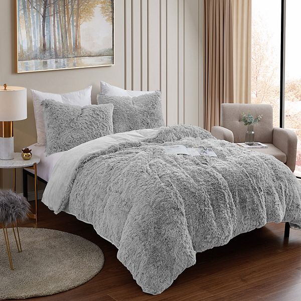 Sweet Home Collection Long Plush Shaggy Faux Fur Comforter Set