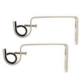 Decopolitan 1" Single Curtain Rod Bracket Pair