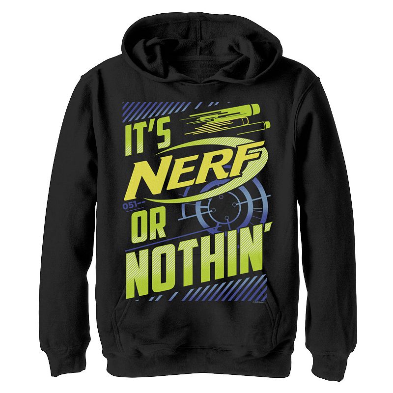 Boys 8-20 Nerf Its Nerf Or Nothin Hoodie, Boys, Size: Small, Black