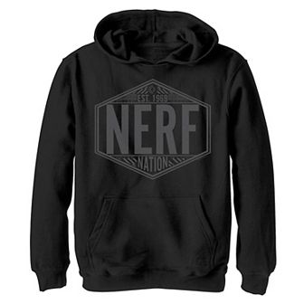 Boys 8-20 Nerf Nation Est 1969 Neon Badge Hoodie