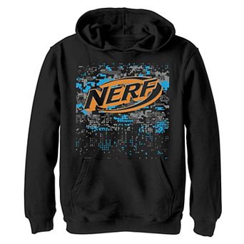 Boys 8-20 Nerf Logo Glitch Camouflage Hoodie