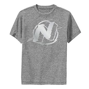 Boys 8-20 Nerf Chrome Logo Glitch Graphic Tee