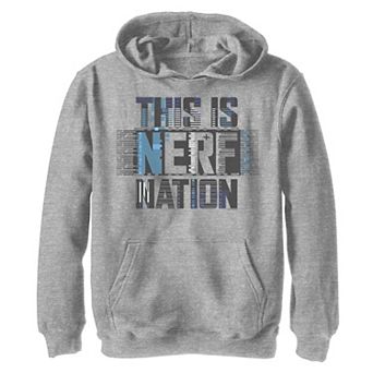 Boys 8-20 Nerf This Is Nerf Nation Blue Glitch Hoodie