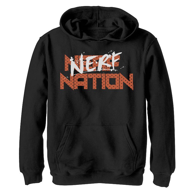 Boys 8-20 Nerf Nation Paint Splatter Hoodie, Boys, Size: Medium, Black