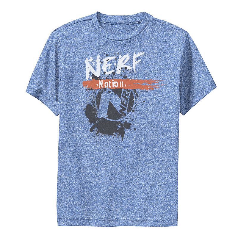 Boys 8-20 Nerf Nation Splatter Logo Graphic Tee, Boys, Size: Small, Med Bl