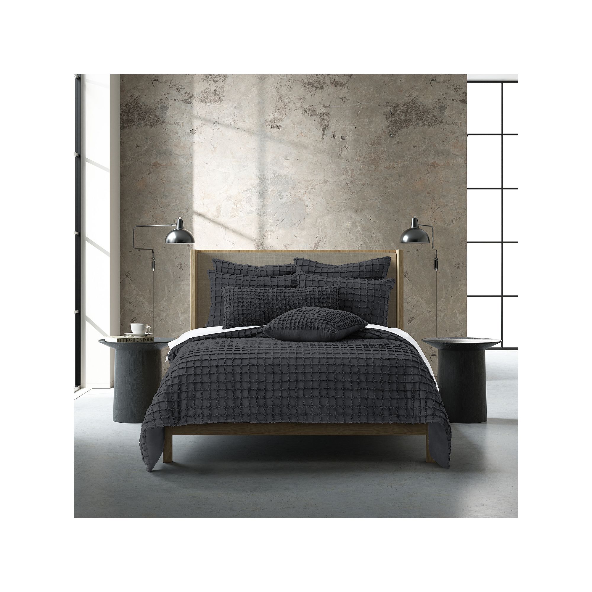 Five Queens Court Duvet Cover Set, Navy Blue