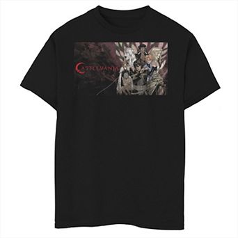 Boys 8-20 Castlevania Group Shot Dark Portrait Panel Graphic Tee