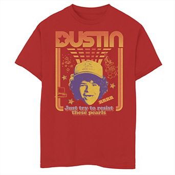 Boys 8-20 Stranger Things Dustin Floating Head Resist The Pearls Star Graphic Tee