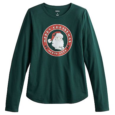 Women's Sonoma Goods For Life® Long Sleeve Holiday Graphic Tee