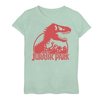 Girls 7-16 Jurassic Park Classic T-Rex Skeleton Logo Graphic Tee