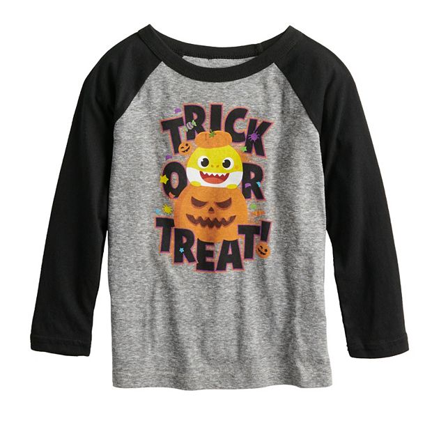Toddler Boy Jumping Beans Baby Shark Trick or Treat Raglan