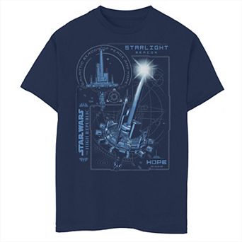 Boys 6-20 Star Wars The High Republic Starlight Beacon Schematics Graphic Tee