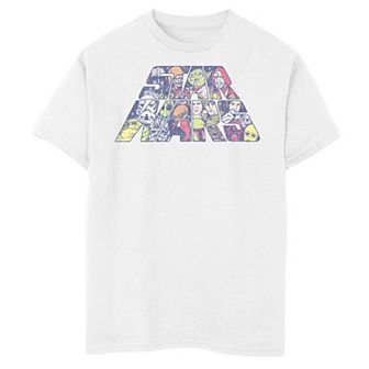 Boys 8-20 Star Wars Logo Character Fill Graphic Tee