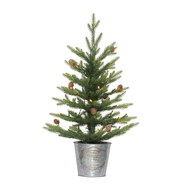 Puleo International PreLit 2' Table Top Artificial Christmas Tree with