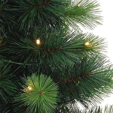 PULEO INTERNATIONAL Pre-Lit 2' Table Top Artificial Christmas Tree with 35 Lights in Gold Sac