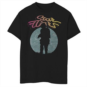 Boys 6-20 Star Wars Boba Fett Silhouette Star Graphic Tee