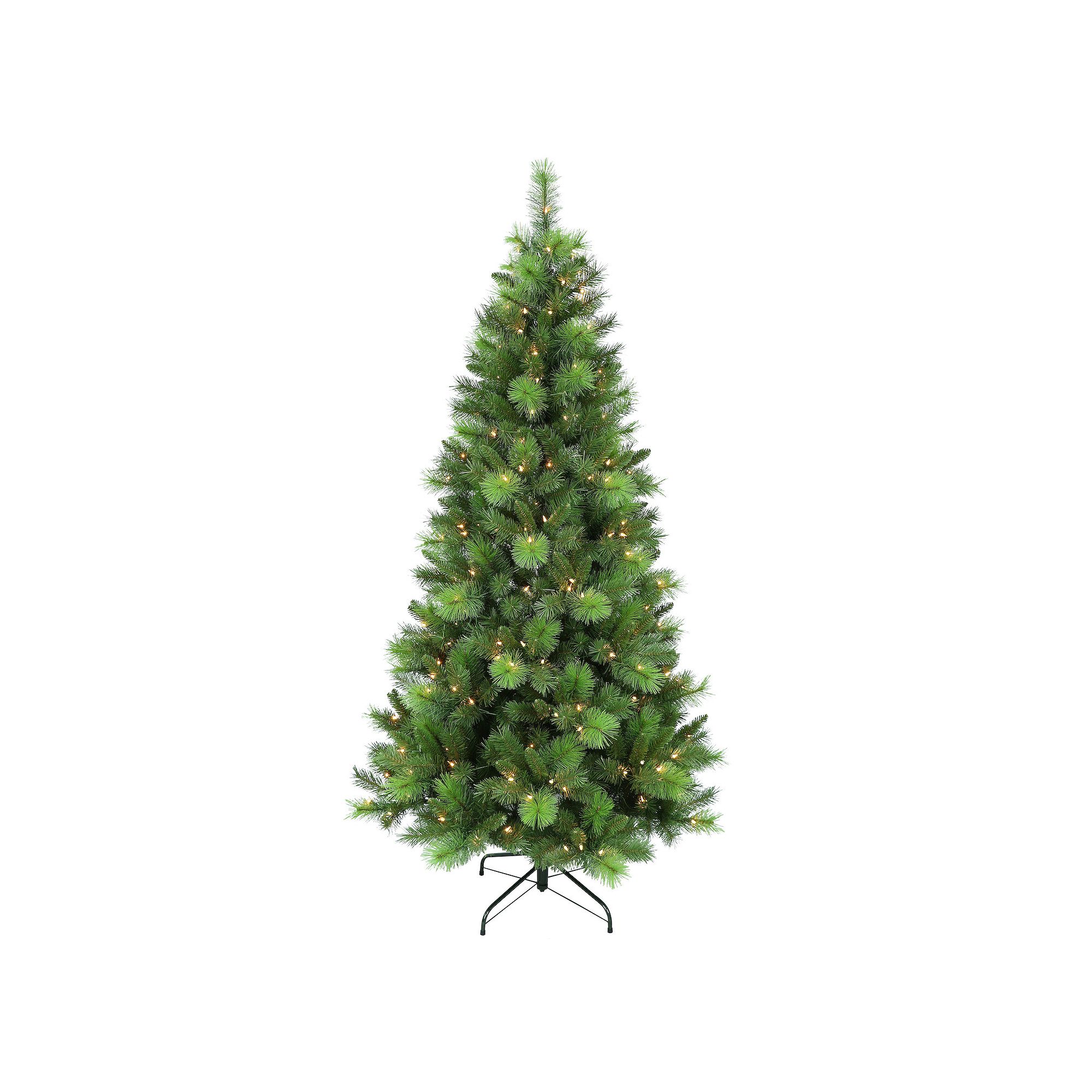 PULEO INTERNATIONAL Pre-Lit 6.5 Adirondack Pine Artificial Christmas Tree 
