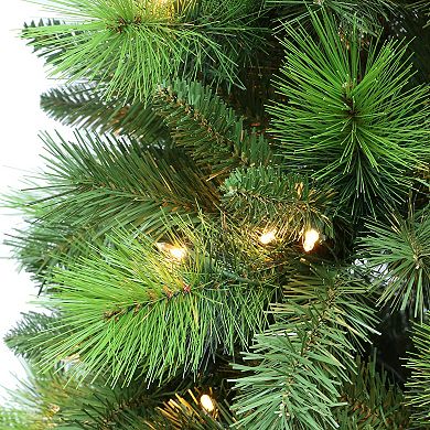 PULEO INTERNATIONAL Pre-Lit 6.5' Adirondack Pine Artificial Christmas Tree with 250 Lights