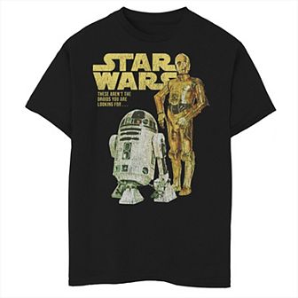 Boys 8-20 Star Wars R2-D2 & C-3PO Logo Portrait Graphic Tee