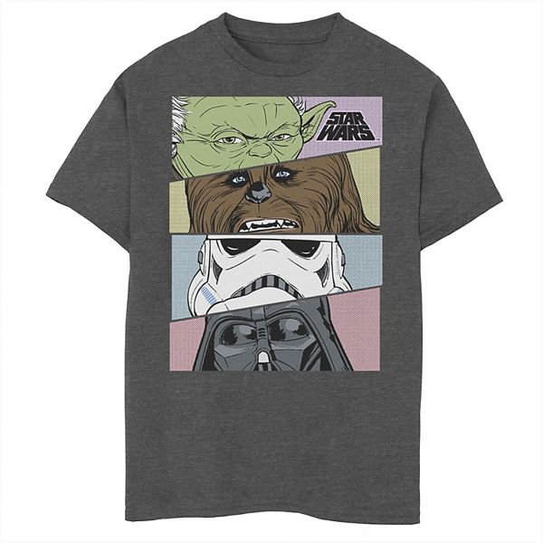 Boys 8-20 Star Wars Characters Boxed In Graphic Tee