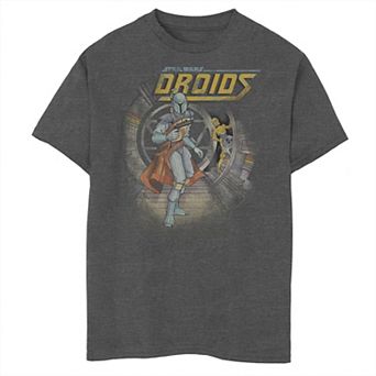 Boys 8-20 Star Wars Animated Adventures Droids Sketch Portrait Graphic Tee