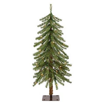 PULEO INTERNATIONAL Pre-Lit 3' Alpine Artificial Christmas Tree with 50 Lights