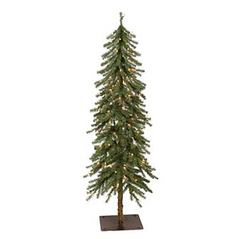 PULEO INTERNATIONAL Pre-Lit 4' Alpine Artificial Christmas Tree with 100 Lights