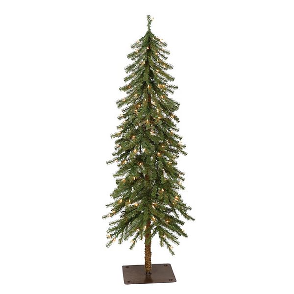 PULEO INTERNATIONAL Pre-Lit 6' Alpine Artificial Christmas Tree with ...