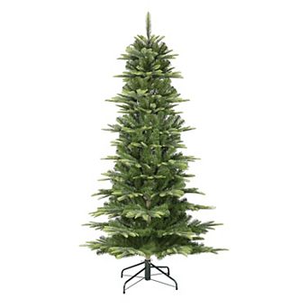 PULEO INTERNATIONAL 6.5' Slim Aspen Fir Artificial Christmas Tree with Stand