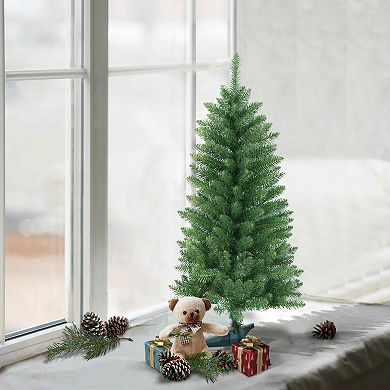 PULEO INTERNATIONAL 4' Carson Pine Artificial Christmas Tree with Stand