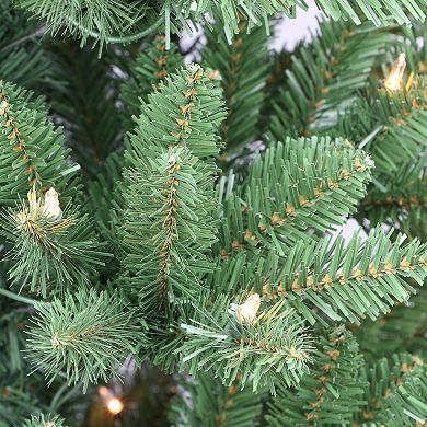 PULEO INTERNATIONAL Pre-Lit 5' Carson Pine Artificial Christmas Tree with 100 Lights