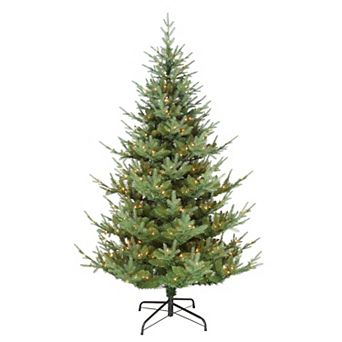 PULEO INTERNATIONAL Pre-Lit 7.5' Hillside Spruce Artificial Christmas Tree with 450 Lights