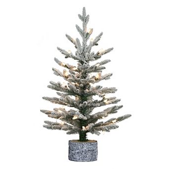 PULEO INTERNATIONAL Pre-Lit Artificial Table Top Princess Pine Tree