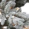Puleo International Pre-Lit 7.5' Flocked Utah Fir Artificial Christmas Tree with 500 Lights