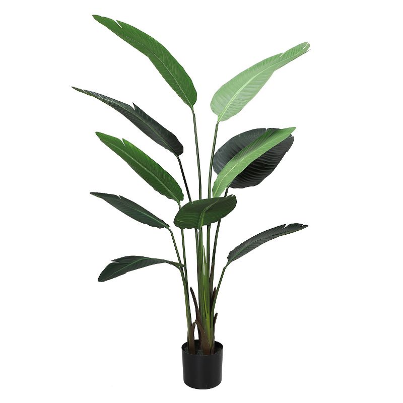 Puleo International 63 Artificial Travelers Palm Tree with 10 Leaves in 